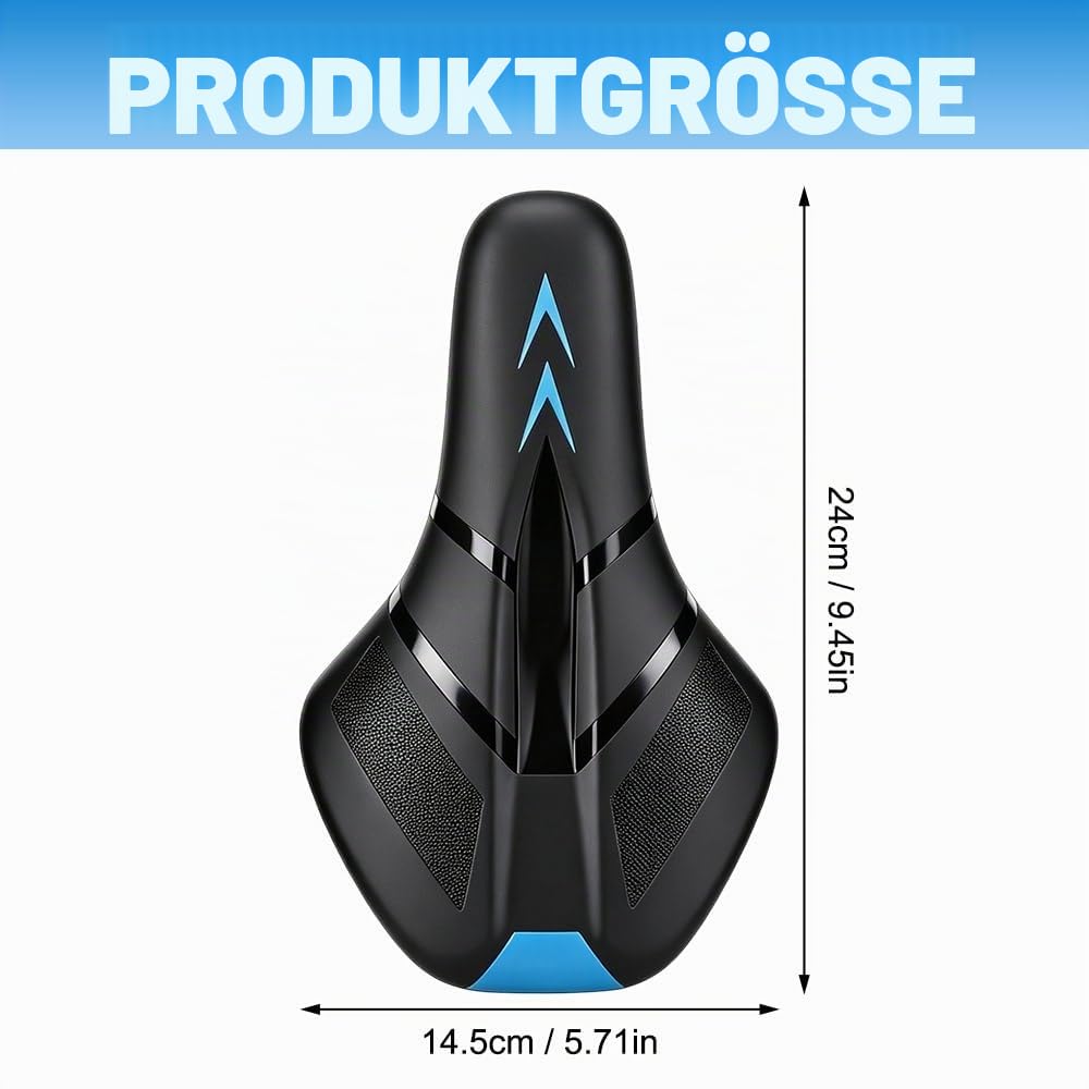 Fahrradsattel Kinder, Extra Gepolsterter Weiches Fahrradsattel Kinder, Wasserdicht Bequemer Kindersattel Fahrrad Für Mountainbike Rennrad Alle Fahrradtypen Geeignet, Blau