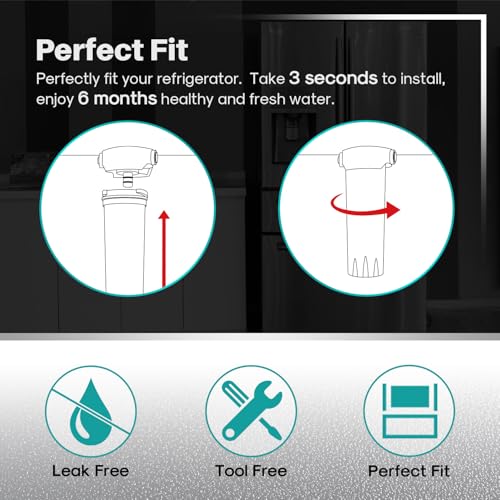 Image of ICEPURE 836848 Refrigerator Water Filter, NSF /ANSI 53 Certified, Replacement for Fisher & Paykel 836848, 836860, WF296, E522B, PS2067635, RWF2400B, 2PACK