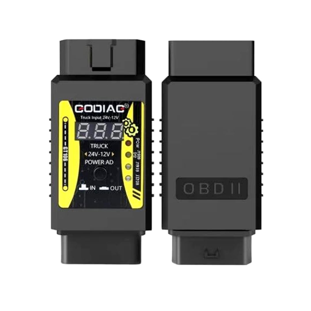 Madhuram Motors GT106 Heavy Duty Truck OBD2 Adapter, 24V to 12V Converter,Added Fuel Injector Cleaning & Testing Relay Testing for Cars & Trucks-image-39