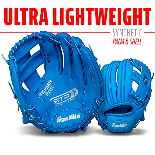 image for Franklin Sports Kids Baseball Gloves - RTP Youth Teeball Glove + Ball 