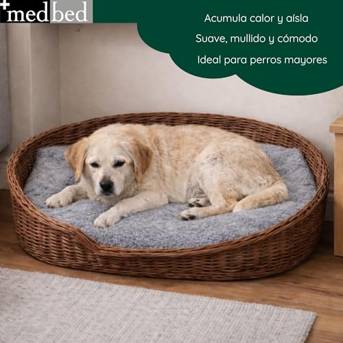 Medbed Standard - Die medizinische Hundedecke: feuchtigkeitsabsorbierend, atmungsaktiv und waschbar (100 x 140 cm, Grau)