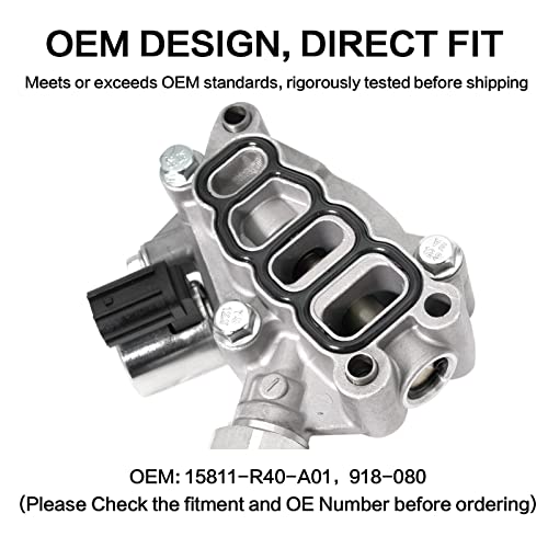 Aumzong Engine Variable Valve Timing VVT Solenoid With Sensor with Gasket,Compatible with 3.0L 3.5L Honda Accord,Odyssey,pilot,Replace 918-078 15810-RKB-J01 - Thumbnail 6
