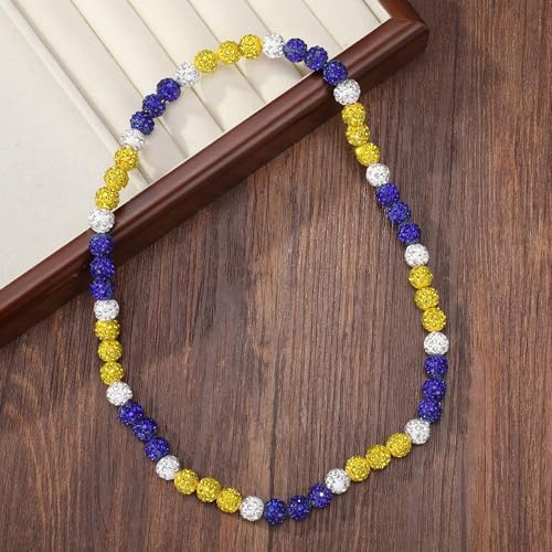 Philadelphia Phils Baseball Necklace For Men Women Baseballer Inspired Beaded Necklace Unisex Rhinestone Discoball Necklaces Jewelry-gift for baseball team lovers4