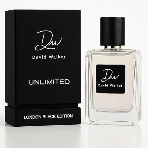 David Walker UN LIMITED Fragancia | Fragancia original | Edición London Black | Perfumes de larga duración para hombres | bergamota, jazmín | 1.7 fl