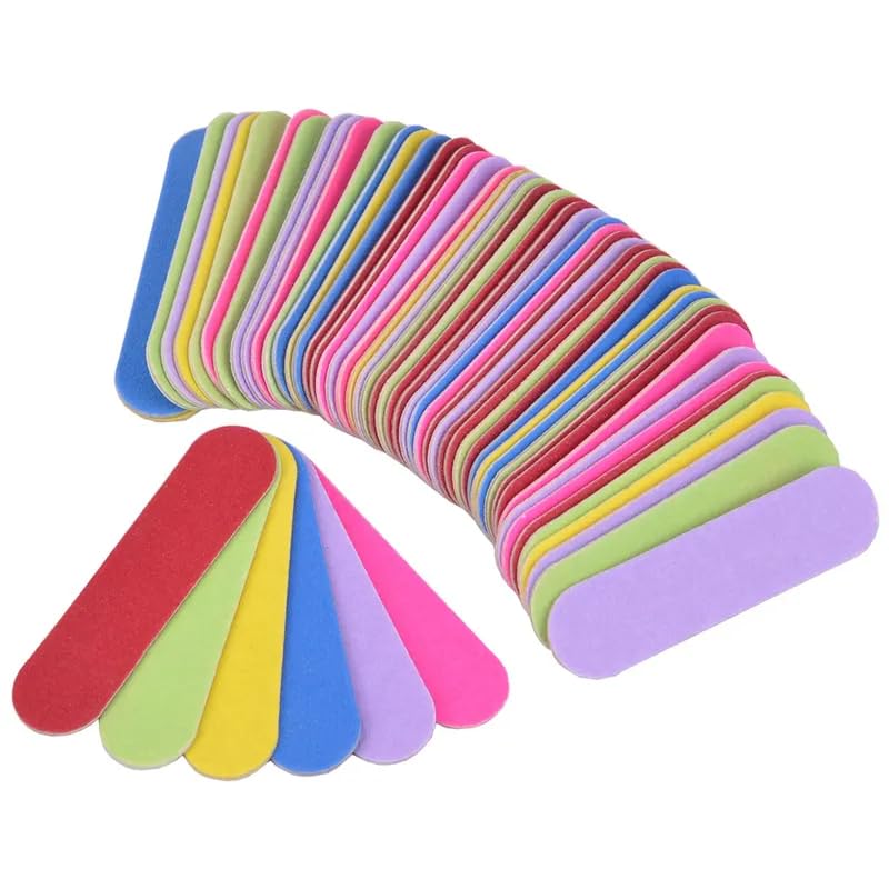KIRA 100Pcs Mini Nail File Set Disposable Mini Nail File, Professional Care Mini Nail Files Double Sided Emery Board Buffer Set Grit Double Sided Emery Board for Manicure, Nail Studio & Home-image-13