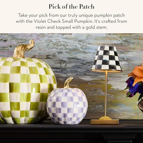 Image of MACKENZIE-CHILDS Violet Check Small Pumpkin