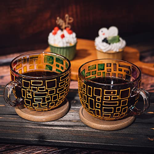The Wine Savant Renaissance Stained Glass Windows Mugs, Artisanal Hand Painted Set Of 2 thumb #5