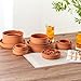 Restaurantware-Terra Tek 15.2 Ounce Terracotta Cazuelas, 2 Brown Glazed Clay Pots For Cooking - Oven-Ready, Microwavable, Terracotta Serving Pots, Dishwashable, For Cooking And Serving