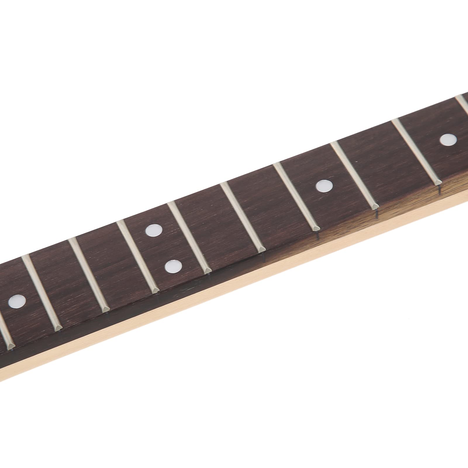 Eujgoov 35.6in Tastiera in Acero con Manico per Chitarra, Tastiera Dot Inlay Gloss Parti per Chitarra Elettrica Fai da Te Accessori per Strumenti a Corde