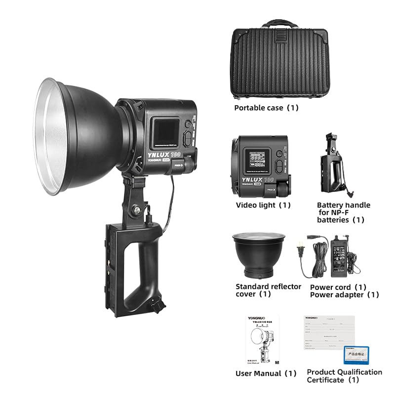 YONGNUO LUX100RGB luz de video para streamers y creadores de contenido en set 4