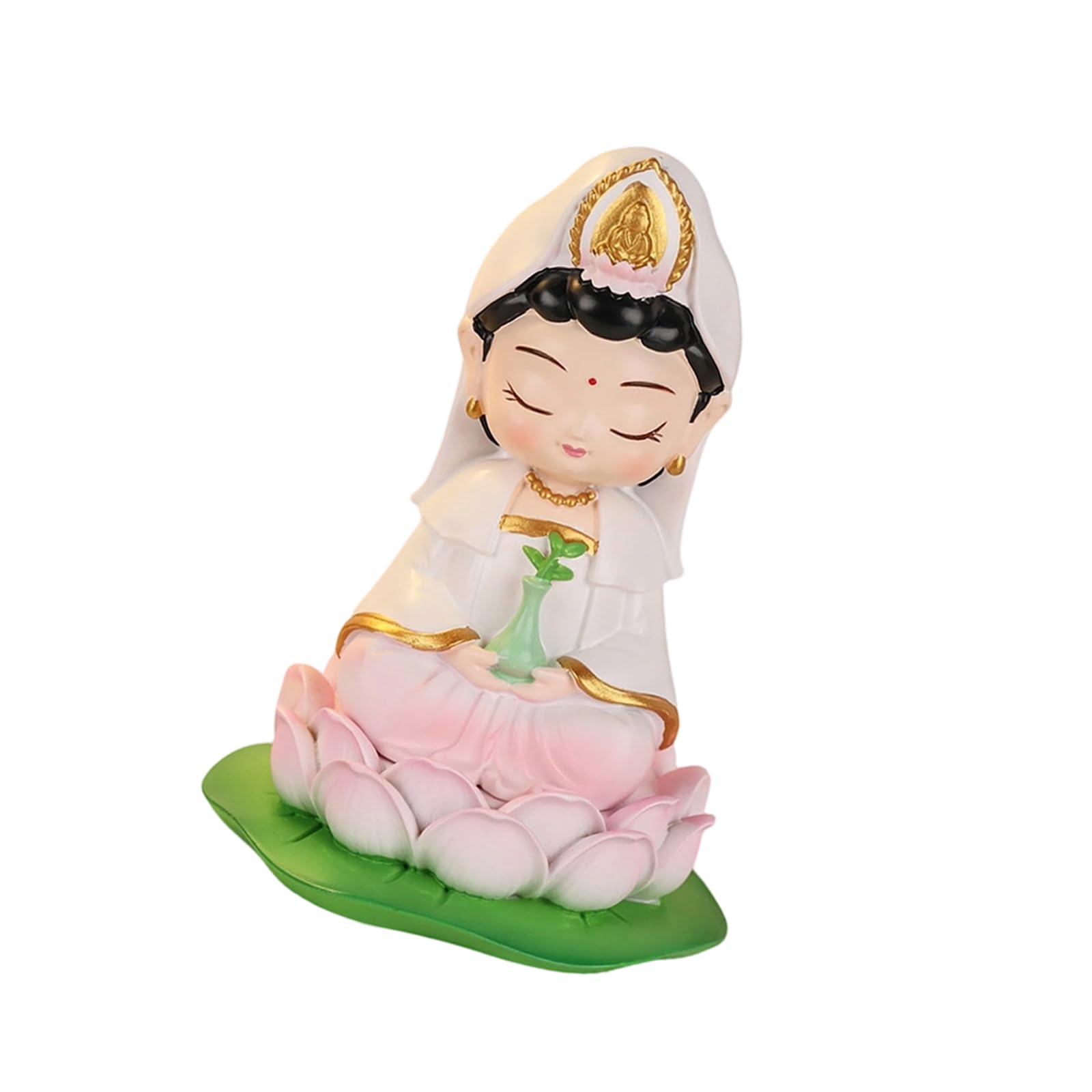 Zbiianxer A Buddhas Figurines Guan Yin Statues For Home Car Decors Fengshui Ornament Meditating Decors Housewarmings Gift Guan Yin Statue