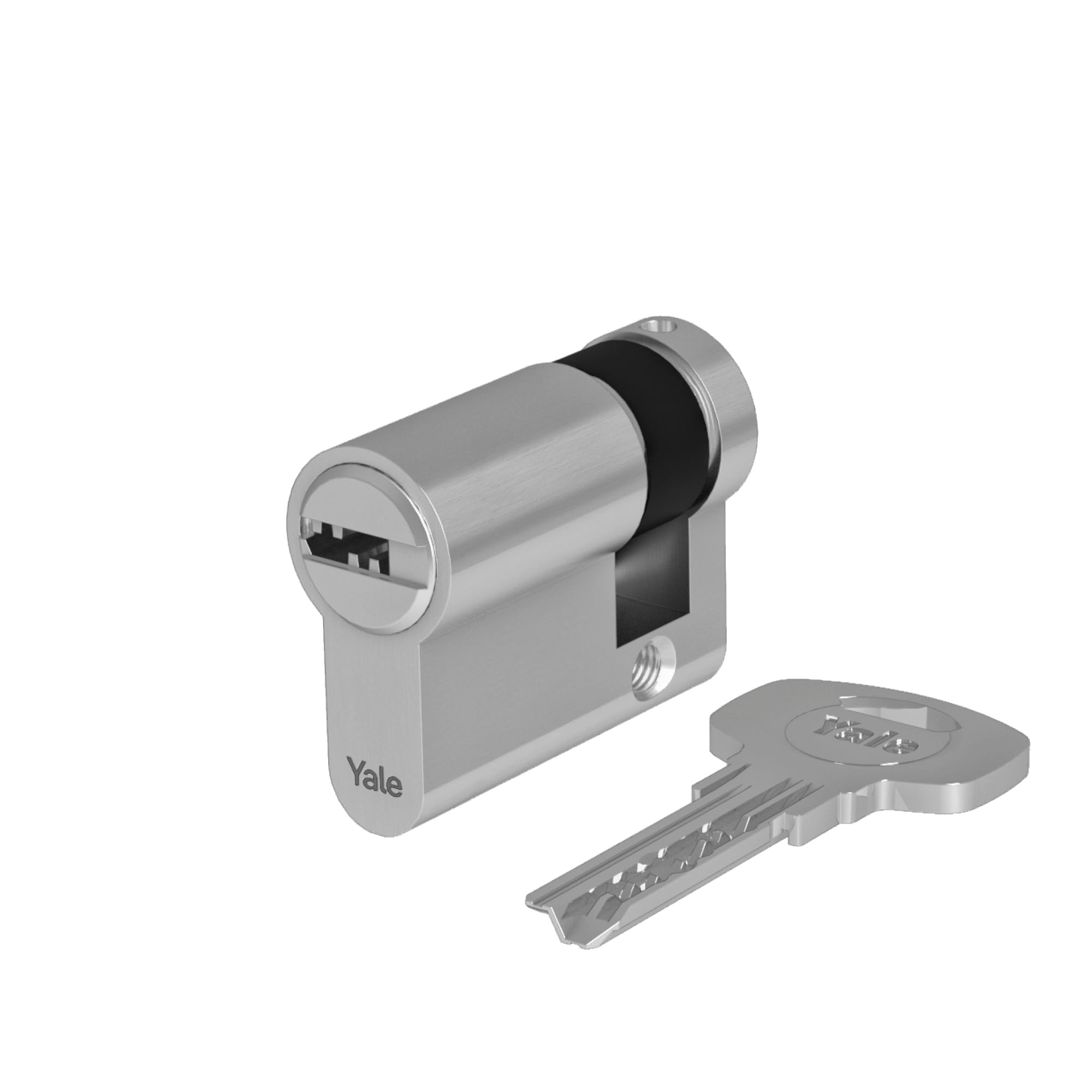 Yale Nickel-Plated Yc1000+ Cylinder Lock, Yc1000+ 30X10 Ni