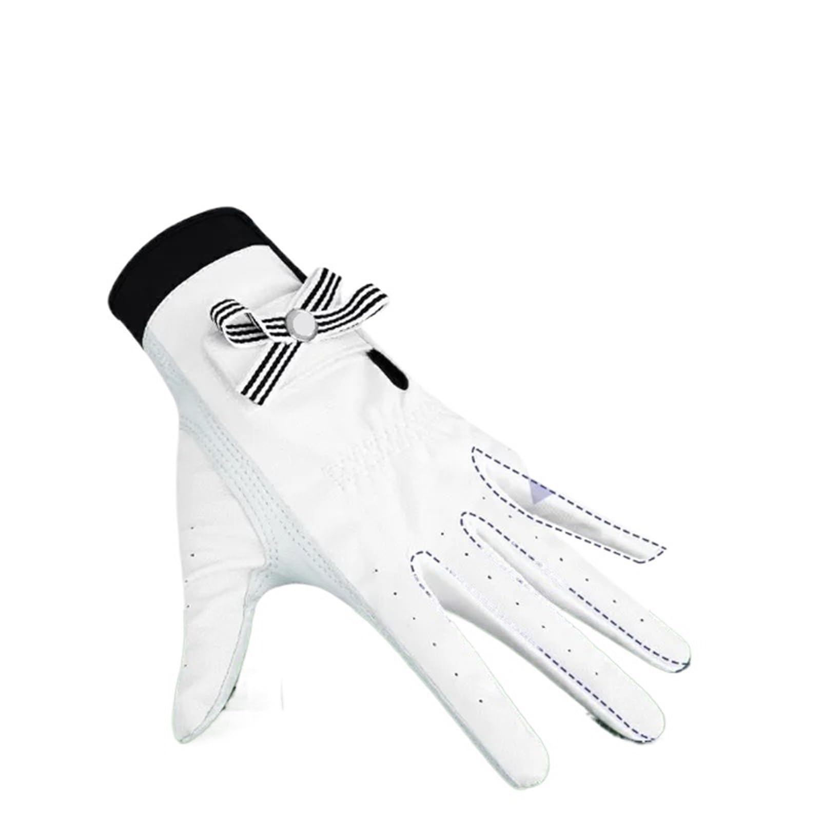 Damen-Golfhandschuhe aus Lammfell | Offene Finger-Fäustlinge aus Lammfell mit Markierungsgriff for den Golfsport
