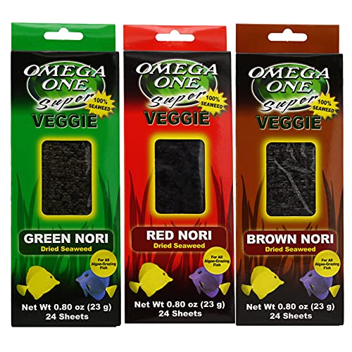 Omega One Super Seaweed Multicolor Fish Food 24ct. 3 Pack