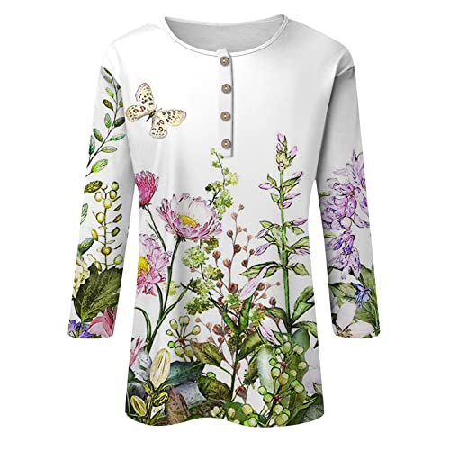 Going Out Tops, Plus Size Tees Plus Size T Shirts For Women 3X Women Oversized Tshirt Mock Neck Blouse Sweater Cardigan Business Casual Clothes For Women Long Sleeve Green Floral (White,S) #TOP2