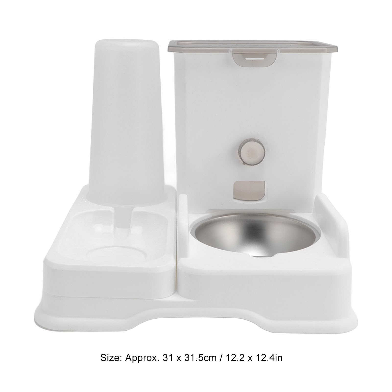 Topiky Distributore Automatico di Acqua per Alimenti per Animali Domestici, Doppia Ciotola di Grande capacità, Comodo per Gatti e Cani, Set di Mangiatoia per Animali Domestici in Plastica e