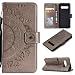 Produktbild CoverKingz Handyhülle für Samsung Galaxy S10 - Handytasche mit Kartenfach S10 Cover - Handy Hülle klappbar Motiv Mandala Grau