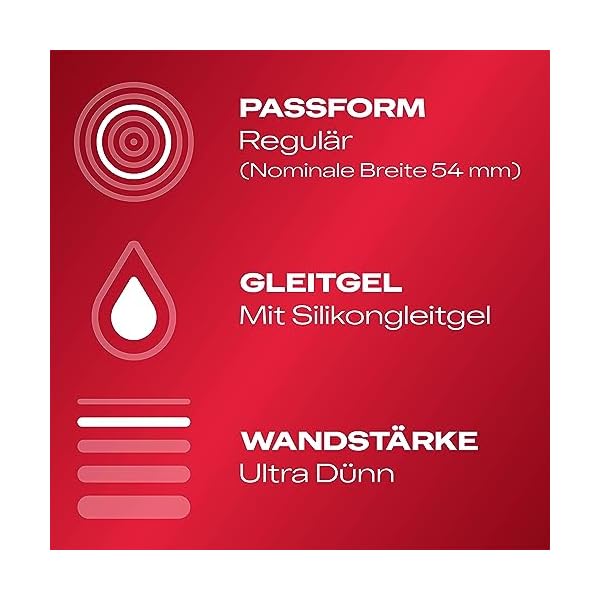 Durex Gefühlsecht Ultra Kondome – 20 % dünnere Kondom-Spitze, befeuchtet, transparent, angenehmer Geruch – 10er Pack (1 x 10 Stück) – Bild 3