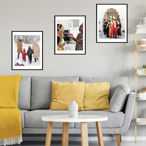 Image of JCJMY 18x24 Picture Frame with 16x20 Mat, Display Photo 16x20 with Mat or 18 x 24 Without Mat, Wall Hanging Large 18 by 24 Poster Frame with Plexiglass, Black