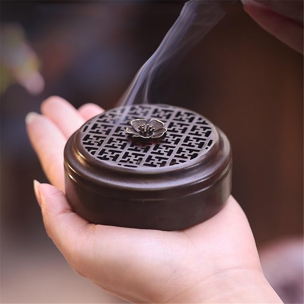 Quemador de Incienso Quemador de Incienso Redondo Creativo Cobre for la Ceremonia del té en Interiores