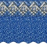 27-Foot-by-48-Inch Round 25 Gauge Manor Esther Williams Beaded Above-Ground Swimming Pool Liner 25 Gauge