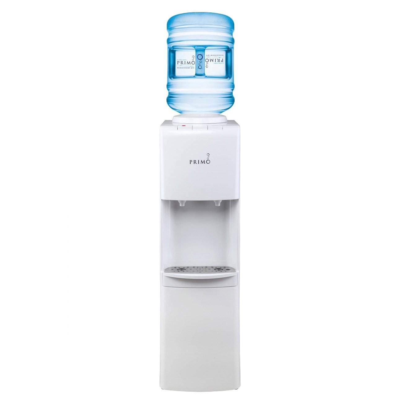 Primo Top-Loading Water Dispenser - 2 Temp (Hot-Cold) Water Cooler Water Dispenser for 5 Gallon Bottle w/Child-Resistant Safety Feature, White