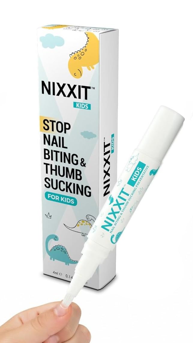 NIXXIT Nail Biting Treatment for Kids - Stop Thumb Sucking for Kids, Toddlers, Children - No Bite Nail Polish Pen - Non Glossy - Bitter Taste - Safe & Effective Solution