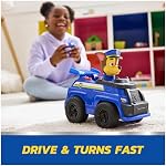 PAW Patrol Chase RC Action Cruiser, Remote Control Car with LED Lights & Easy-Steer Controller, Pretend Play Kids Toys for Boys & Girls Ages 3 and Up