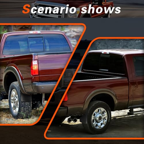 Image of F250 Mud Flaps Compatible with 2011-2016 Ford F250 F350 F450 F550 Super Duty Trucks Mud Guards Splash Guards with Fender Flare Front & Rear 4pcs