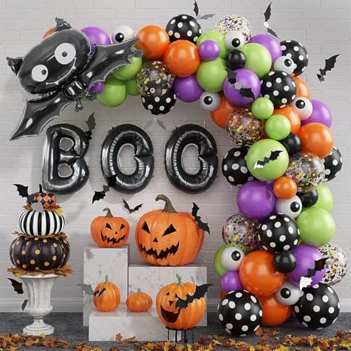 La Mejor Recopilación de Set Halloween al mejor precio. 32 Kit de Arco de Globos de Halloween, Decoraciones para Fiesta de Halloween,Juego de Globos para Decoraciones de Fiesta