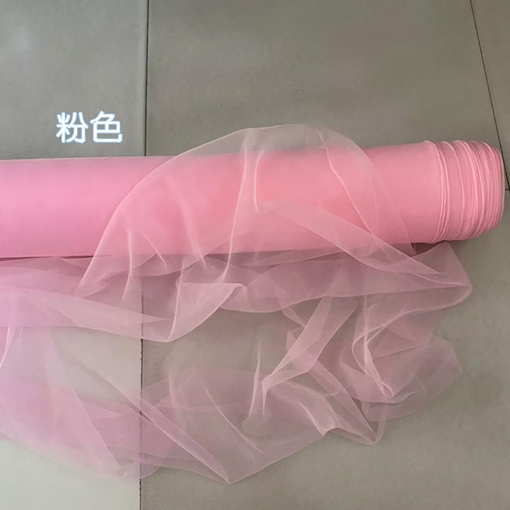 Tela de tul por metros, 30 m × 160 cm, transparente, delicada cinta de tul, tela decorativa, tela de malla, para bodas, cortinas, decoración a mano, ceremonia, fiesta, manualidades, regalo