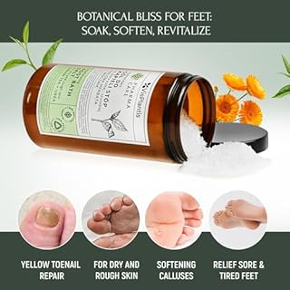 Vis Plantis Sale per Pediluvio con Tè Verde, Urea e Calendula 560 g – Sali da Bagno per Piedi con Pelle Dura e Calli, Pediluvio Rigenerante per Piedi Stanchi e Gambe Pesanti, Idratante e Deodorante