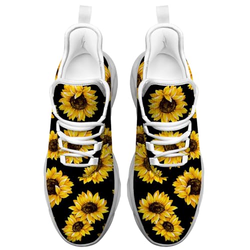 Sunflower Shoes Flower Sneakers Running Walking Tennis Shoes for Women Men3