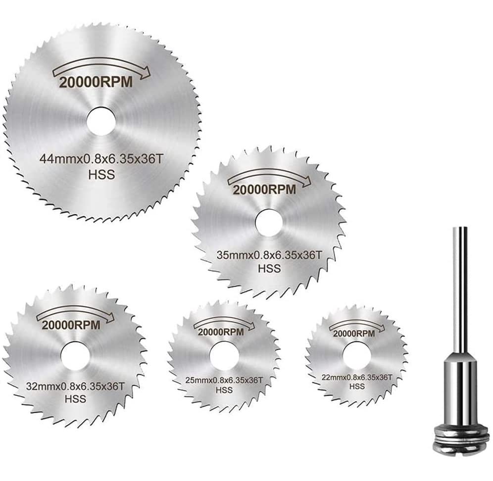 SCEPTRE HSS Circular Saw Blade Set Steel PVC Cutter Disc Mandarin Rotary Tool for Drill Rotary Hammer Carving Buffing (22/25/32/35/44 mm) 6 Pcs (B09Y234NT8) Amazon Price History, Amazon Price Tracker