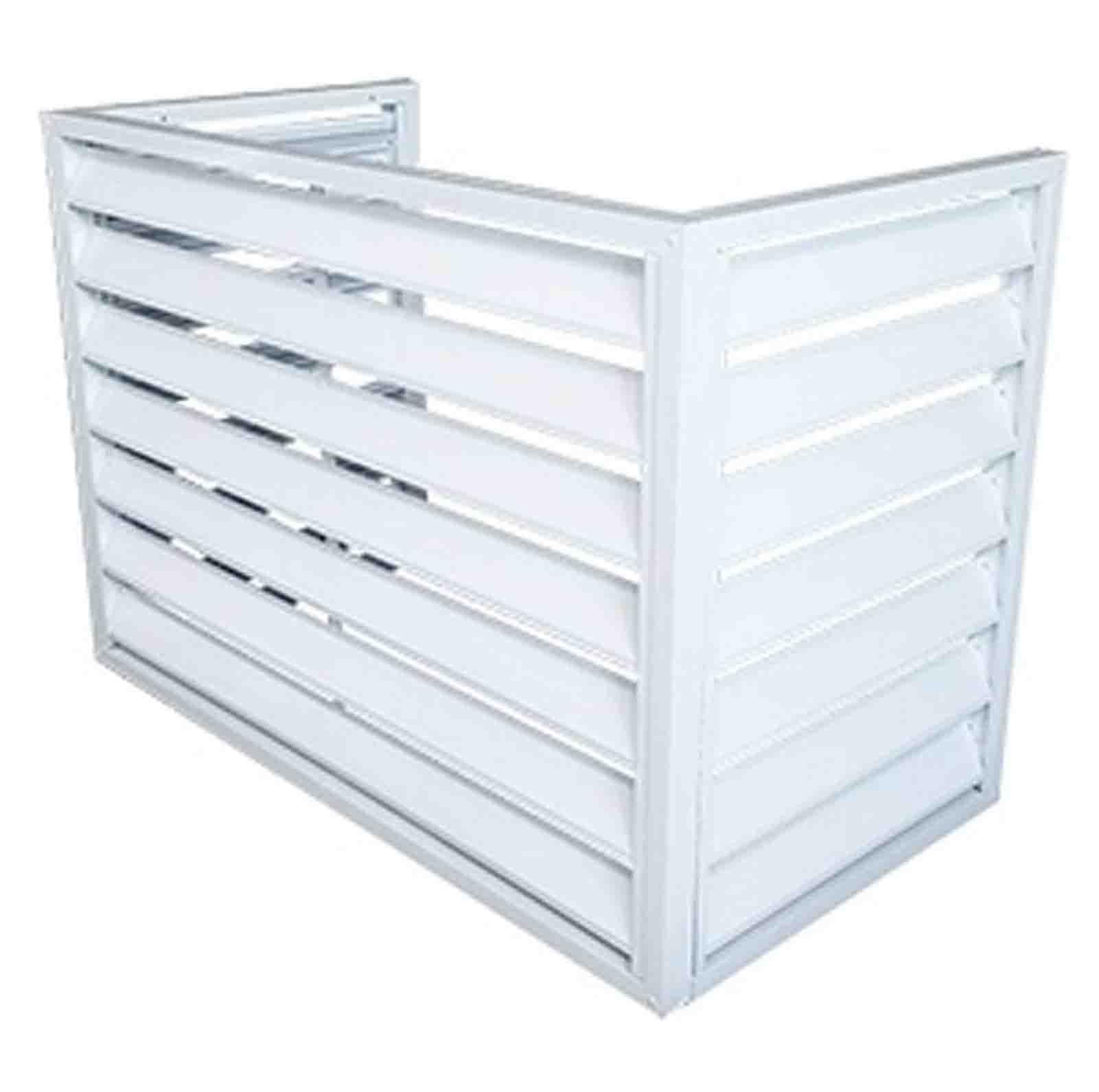 Generico Couverture extérieure pour climatiseur avec réduction du bruit, design à clôture pour pompes à chaleur et unités Mini Split (001 1,5P 3 côtés)