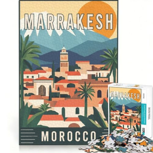 Rompecabezas de 1000 piezas de Marrakech para relajar tu mente y decorar tu escritorio