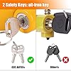 CZC AUTO Trailer Hitch Lock Universal Tow Ball Coupler Security Kit Heavy Duty Anti-Theft Protection for Trailer Caravan Horsebox, 2 Keys Yellow #4