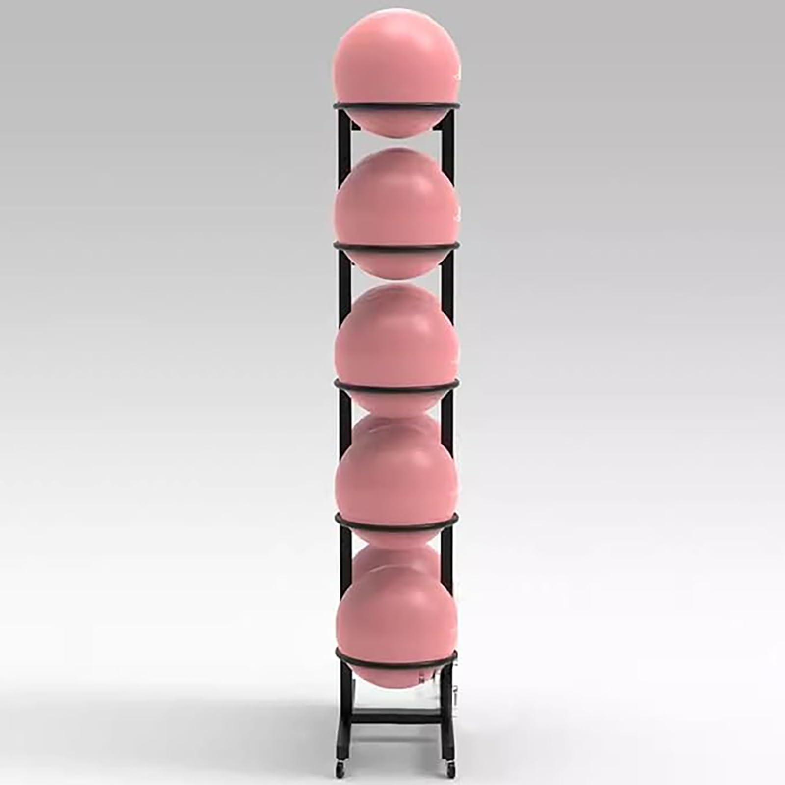 Supporto per palla da yoga, carrello da palestra portatile, supporto per attrezzatura sportiva, design salvaspazio per studi e centri fitness