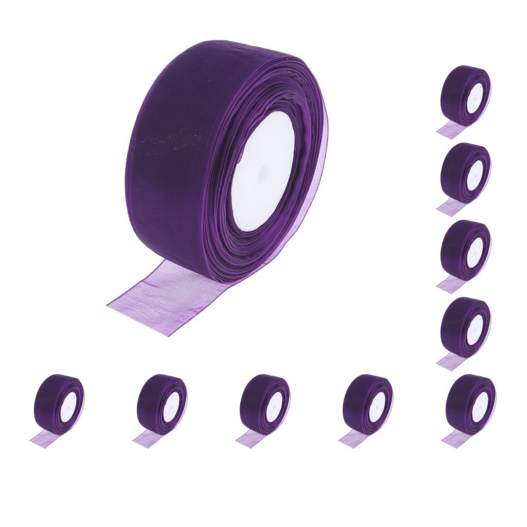 Nastro in organza trasparente, 3,8 cm, 45 m, per confezioni regalo, per bouquet di fiori, decorazione per matrimoni, artigianato, feste, ghirlande