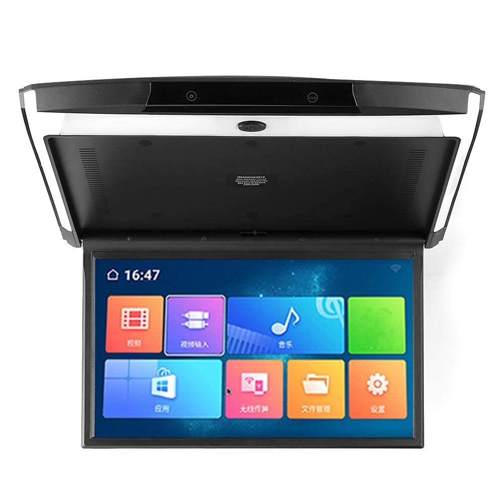 Monitor ribaltabile, monitor tetto per lettore tetto per auto 17,3 pollici 1080P, TV Bluetooth WIFI HDMI USB SD FM MP5 altoparlante, per Android 8.1