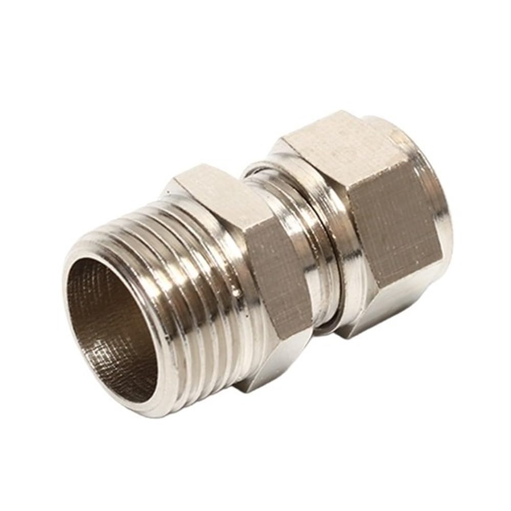 Atjfkywsg One Color Brass Ferrule Tube Compression Fitting - 1 Piece Pneumatic Fittings Hydraulic Connector For 4-16Mm Tubes(8Mmx1/4Inch)