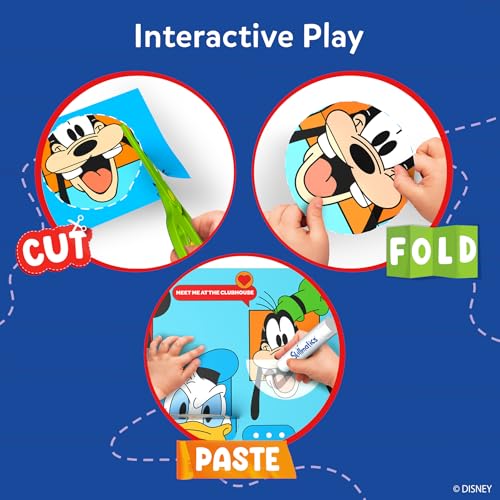 Image of Skillmatics Scissor Skills Activity Book - Snip Snip Mickey Mouse Clubhouse, 25 Fun Cutting & Creative Activities, 2 Child-Safe Scissors, Fine Motor Skills Craft Kit, Gifts for Kids Ages 3, 4, 5, 6, 7