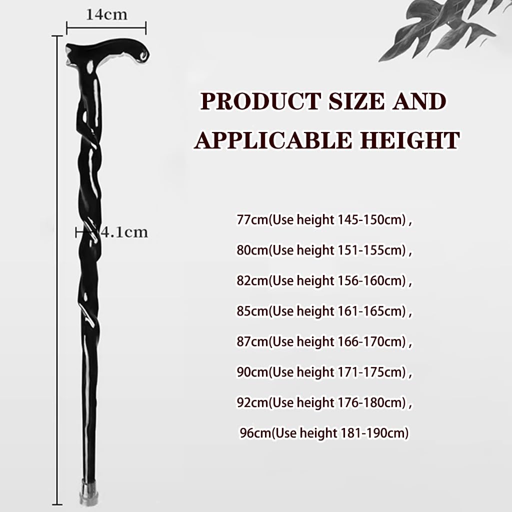 Antyczna laska z rzeźbionego korzenia dla osób starszych, ręcznie rzeźbiona drewniana laska, uchwyt Omic(B,77Cm(Use Height 145 150Cm))