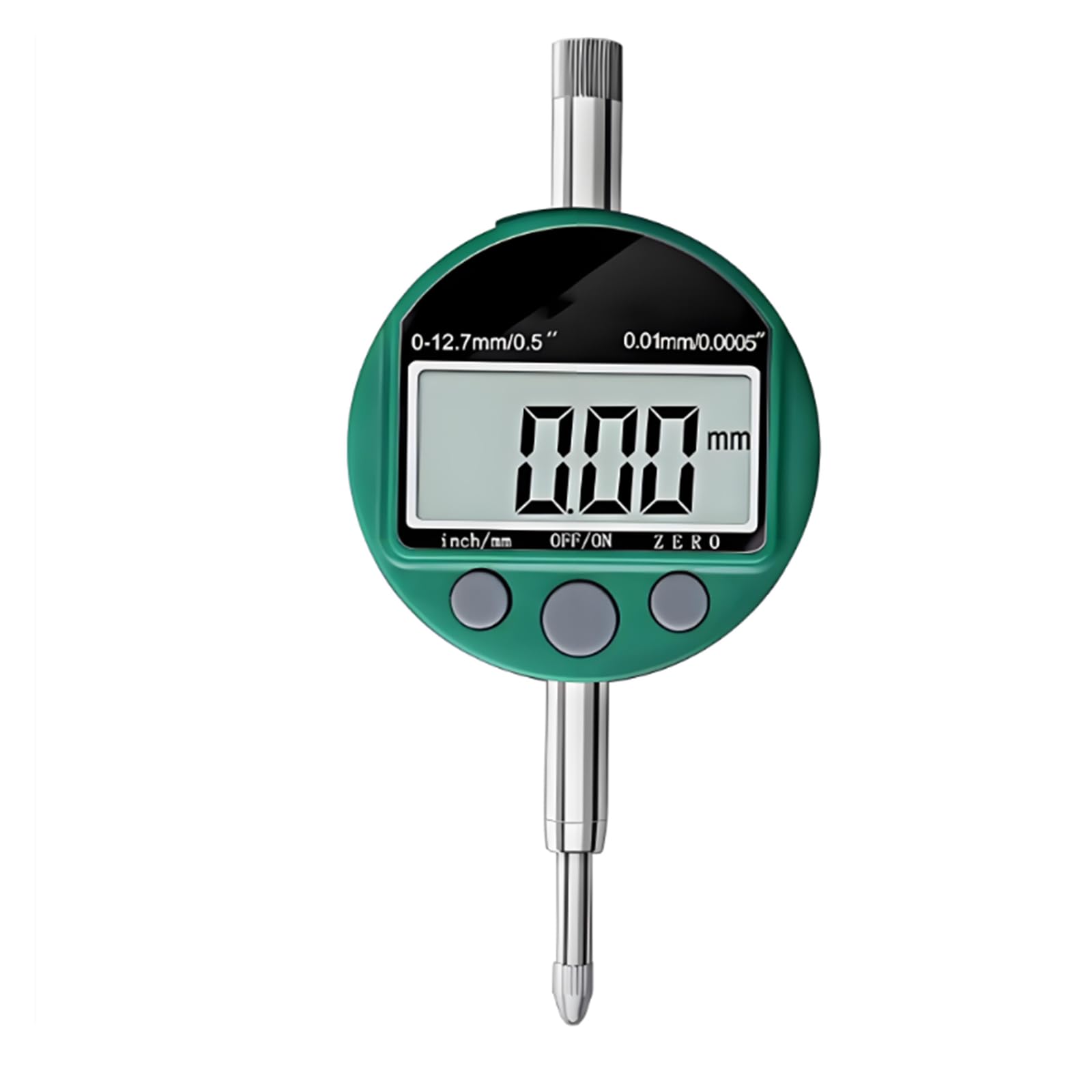 Indicador digital de alta precisión, rango de 0-12.7/25.4 mm, resolución de 0.01/0.001 mm, para inspección industrial y procesamiento mecánico