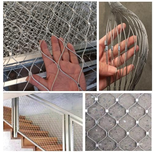 Cerca de escalera de balcón con red de cuerda de acero inoxidable 304 anticaída 8
