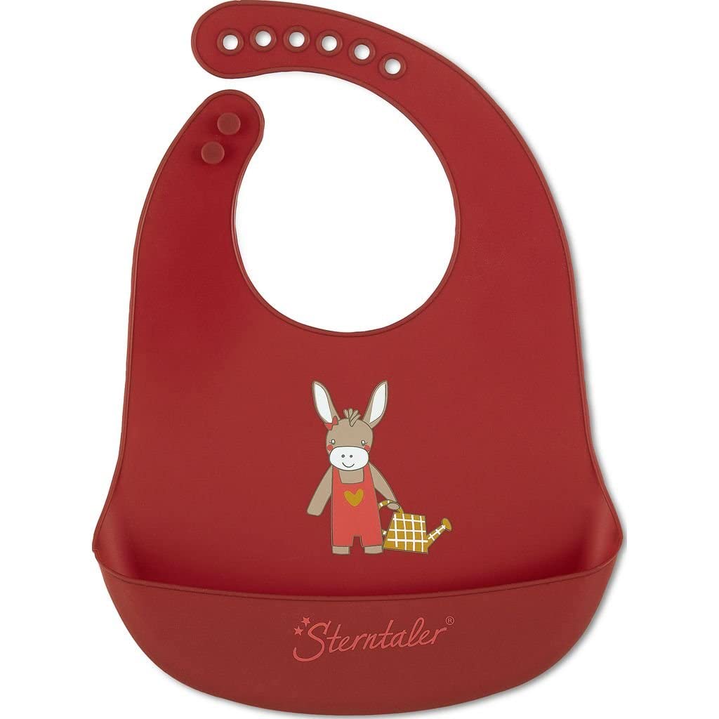 Sterntaler Emmily Silicone Bib Dark Red
