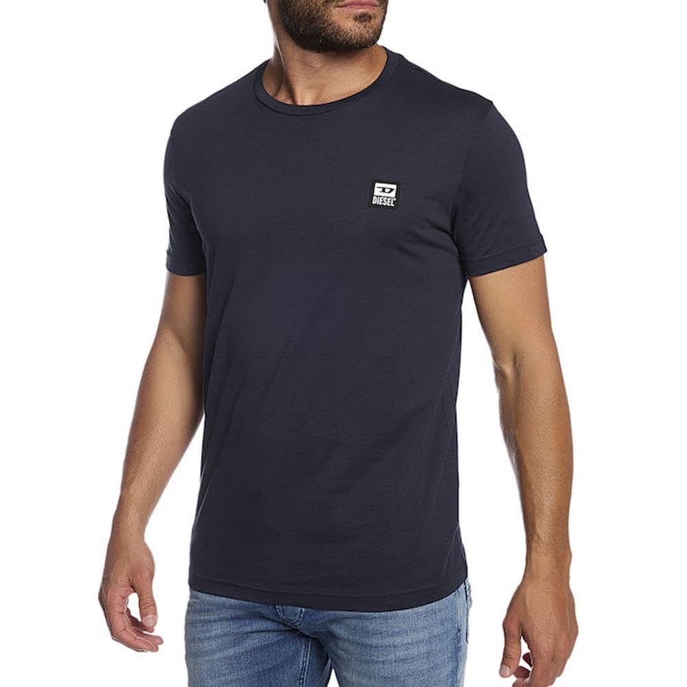 Diesel Men's Black T-Shirt T-Diegos, Marine, L