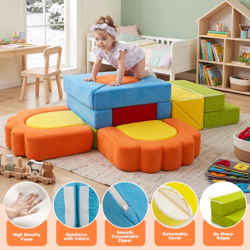 Image of Foam Climbing Toys for Toddlers, 13pcs Soft Play Climbing Blocks