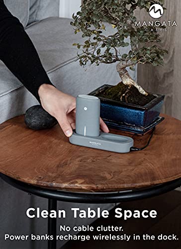 Mangata Orbit [Power-Bank 10000-Mah Portable Charger] Wireless Charging Station | 2-Pack 5000 Mah Fast Charge Battery For Iphone, Android Cell Phone #TOP3