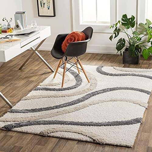 Image of Carpet Mahal Presence Gorgeous Design of Super Soft Shaggy Carpet for Living Room, Bedroom, Hall and Anywhere in Home. [12x18 feet]